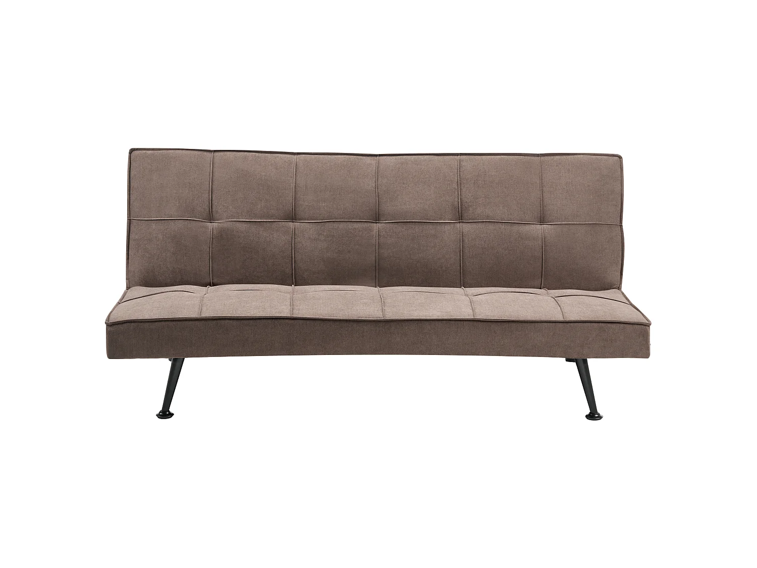Schlafsofa HASLE Stoff Braun 3-Sitzer