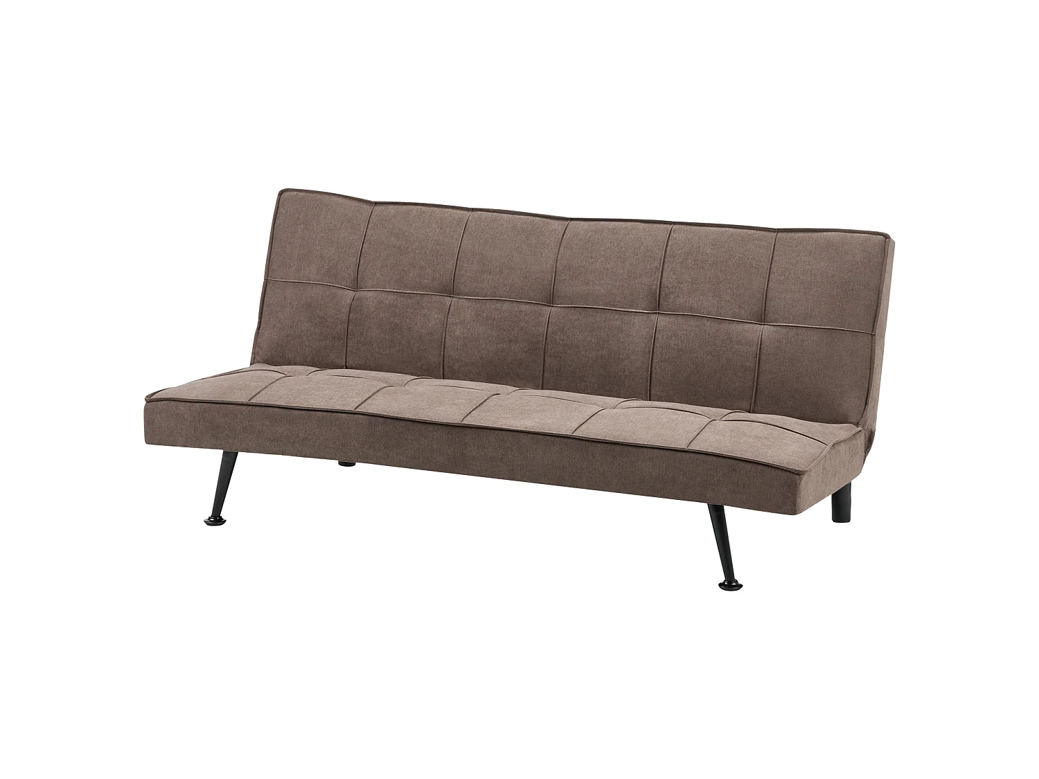 Schlafsofa HASLE Stoff Braun 3-Sitzer