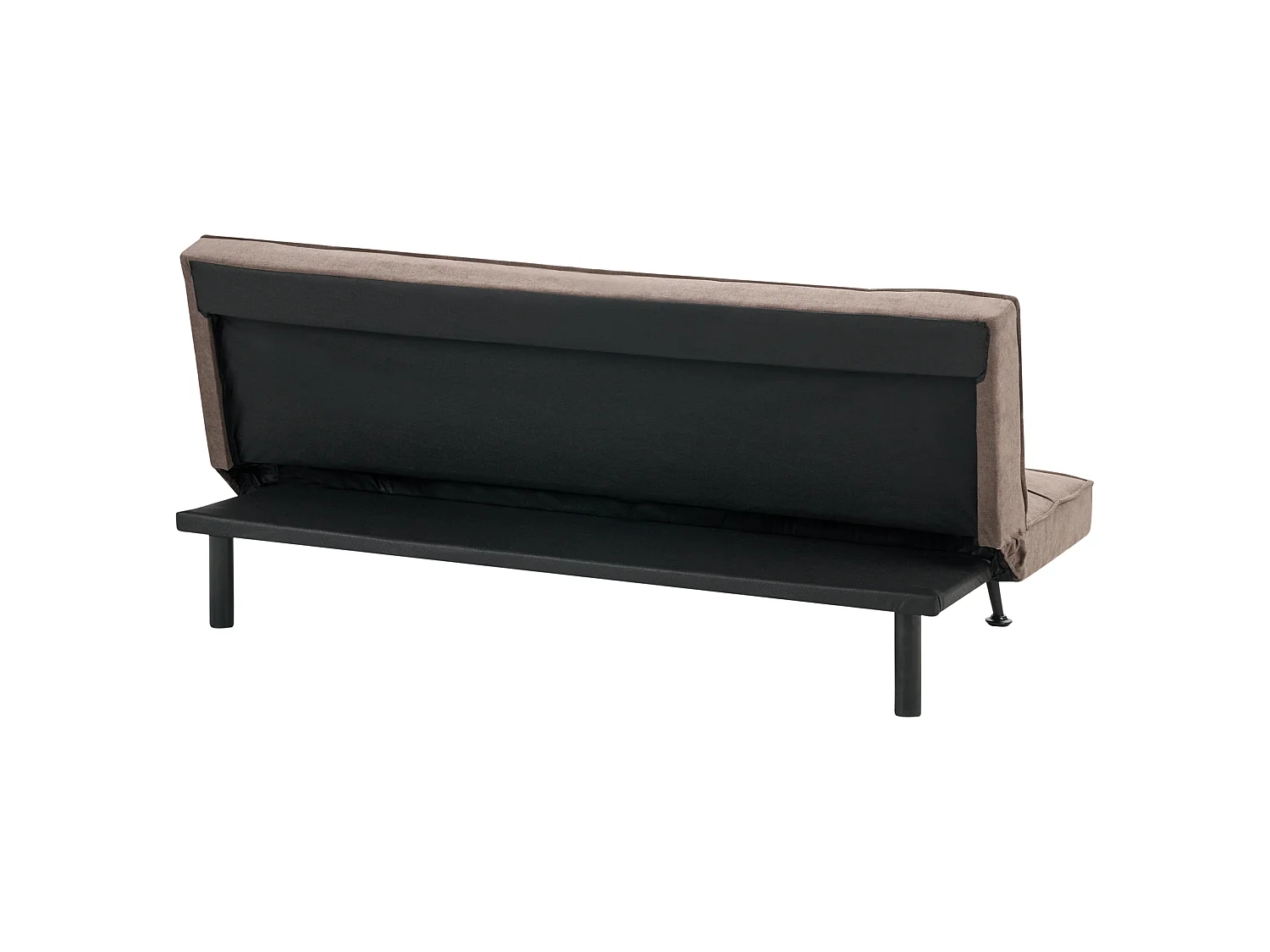 Schlafsofa HASLE Stoff Braun 3-Sitzer