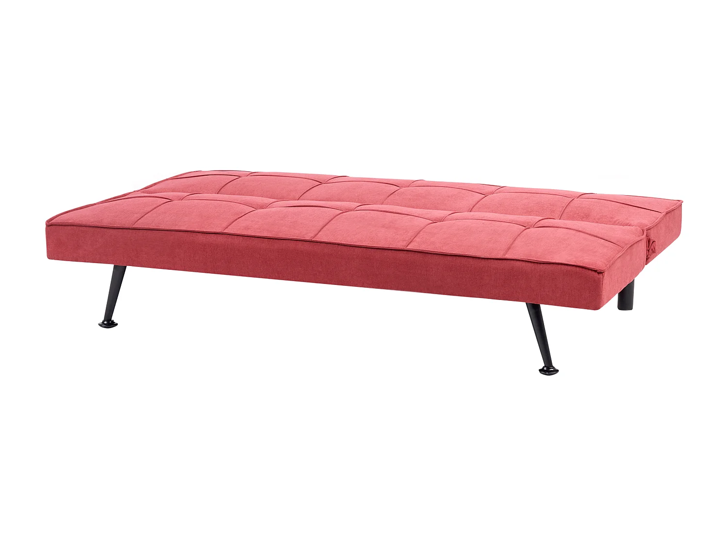 3-Sitzer Sofa mit Schlaffunktion Stoff rot Schlafsofa ohne Armlehnen Hasle