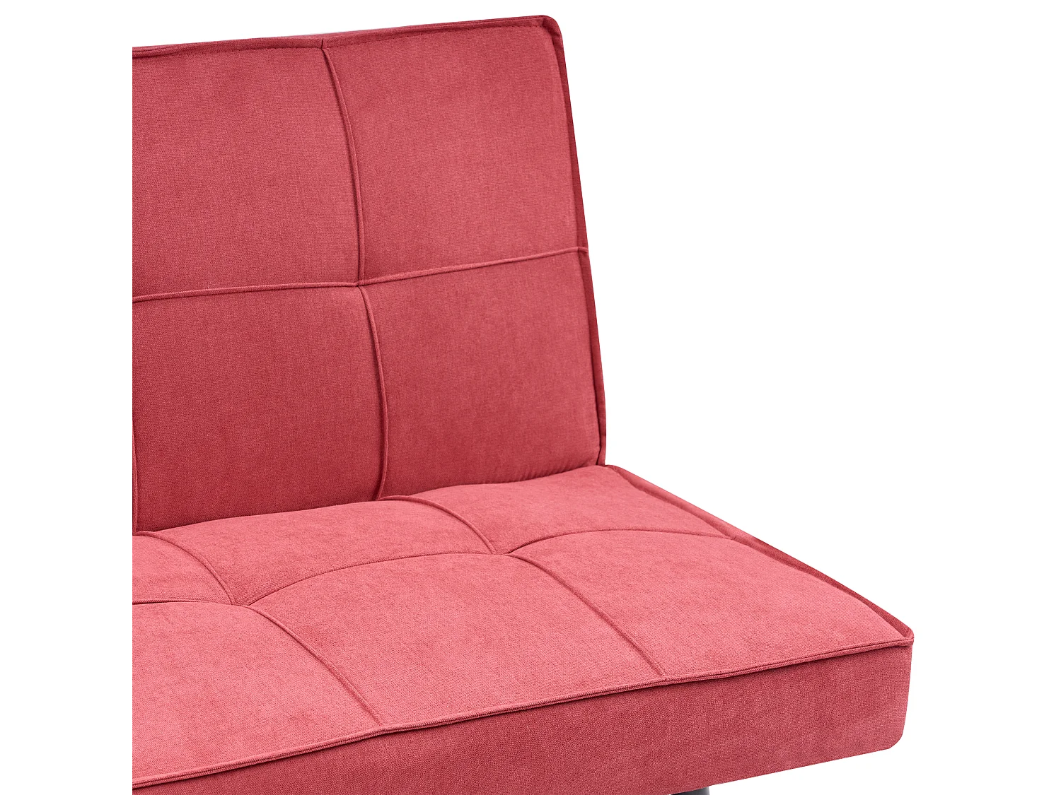 3-Sitzer Sofa mit Schlaffunktion Stoff rot Schlafsofa ohne Armlehnen Hasle