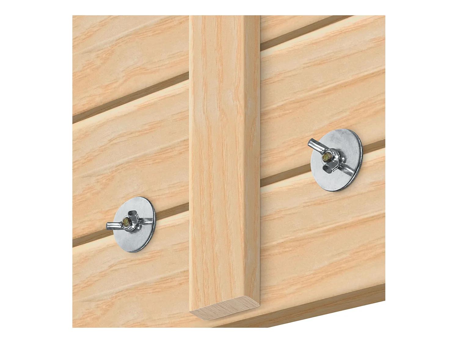 DHOME Tête de lit avec étagères en bois recyclé DM Tenture murale horizontale Style palette Lit nordique vintage (bois naturel 290 cm)