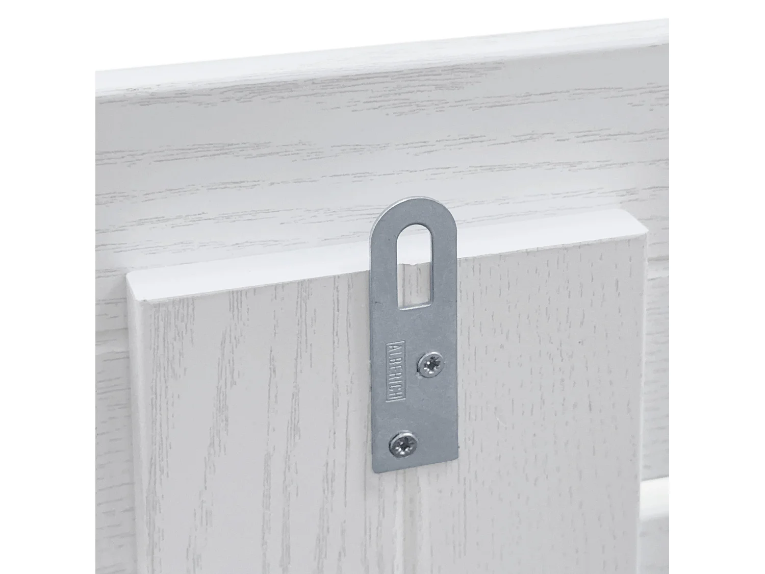 DHOME Tête de lit avec étagères en bois recyclé DM Tenture murale horizontale Style palette Lit nordique vintage (bois blanc 210 cm)