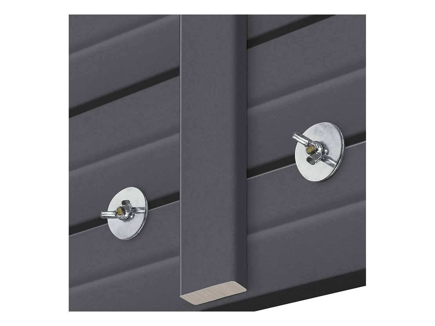 DHOME Tête de lit avec étagères en bois recyclé DM Tenture murale horizontale Style palette Lit nordique vintage (210 cm Gris massif)