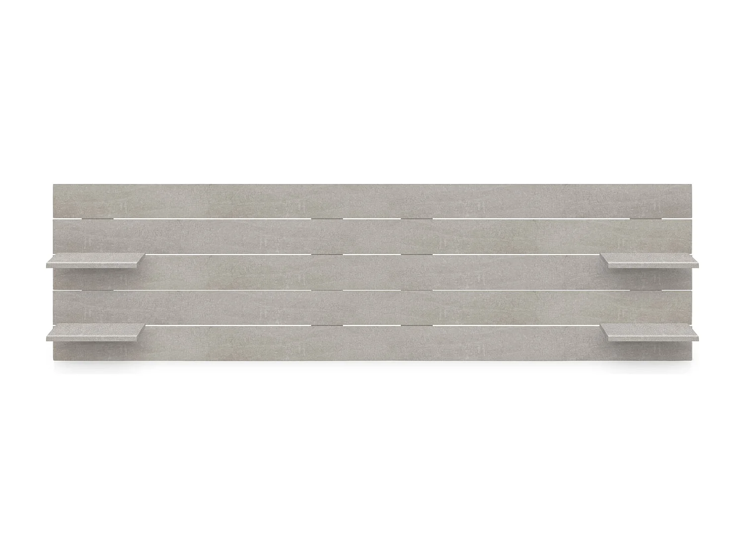 DHOME Tête de lit avec étagères en bois recyclé DM Tenture murale horizontale Style palette Lit nordique vintage (gris tribal 210 cm)