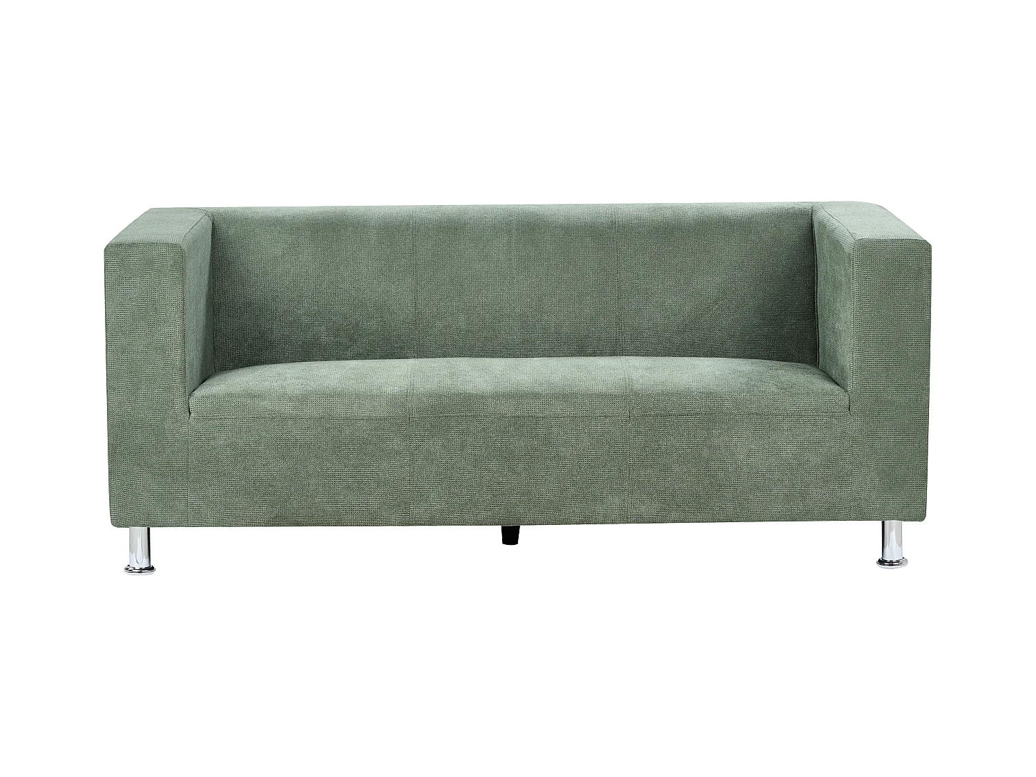 3-Sitzer Sofa Chenille Stoff grün minimalistisch modern Floro