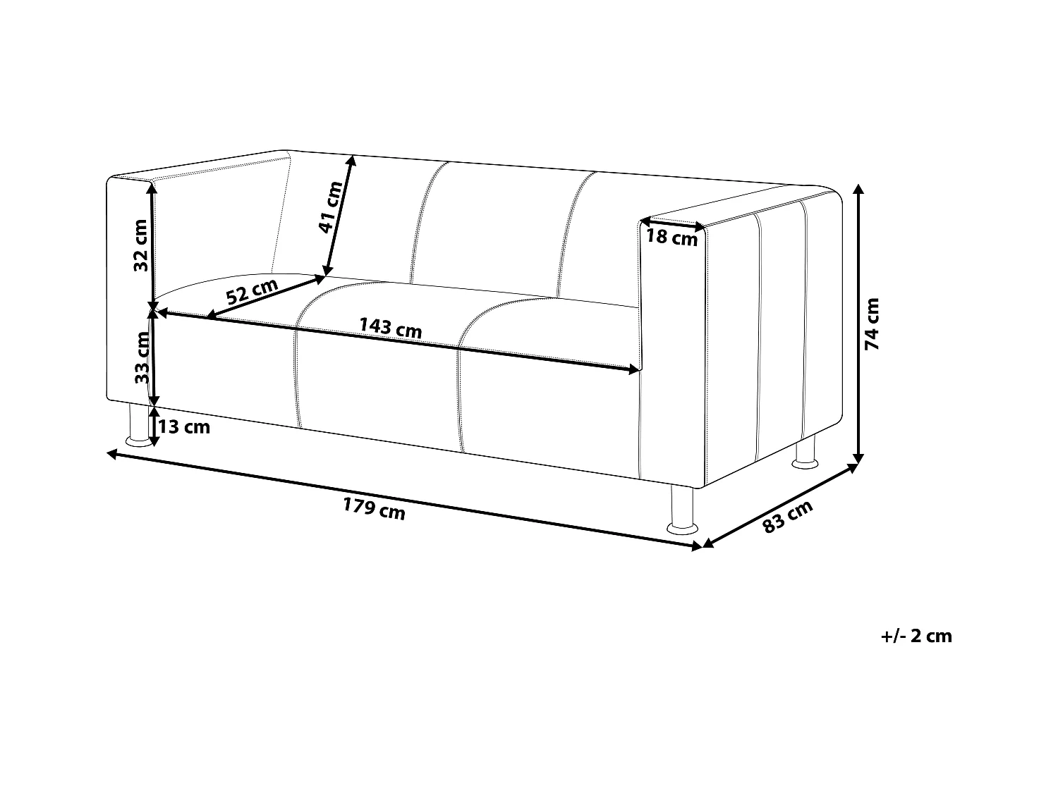 3-Sitzer Sofa Chenille Stoff grün minimalistisch modern Floro