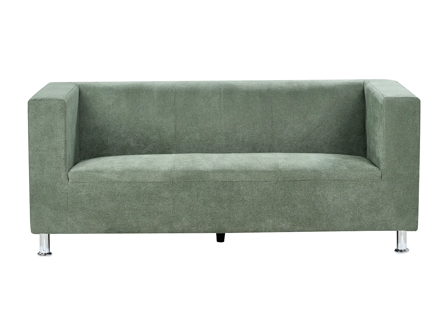 3-Sitzer Sofa Chenille Stoff grün minimalistisch modern Floro