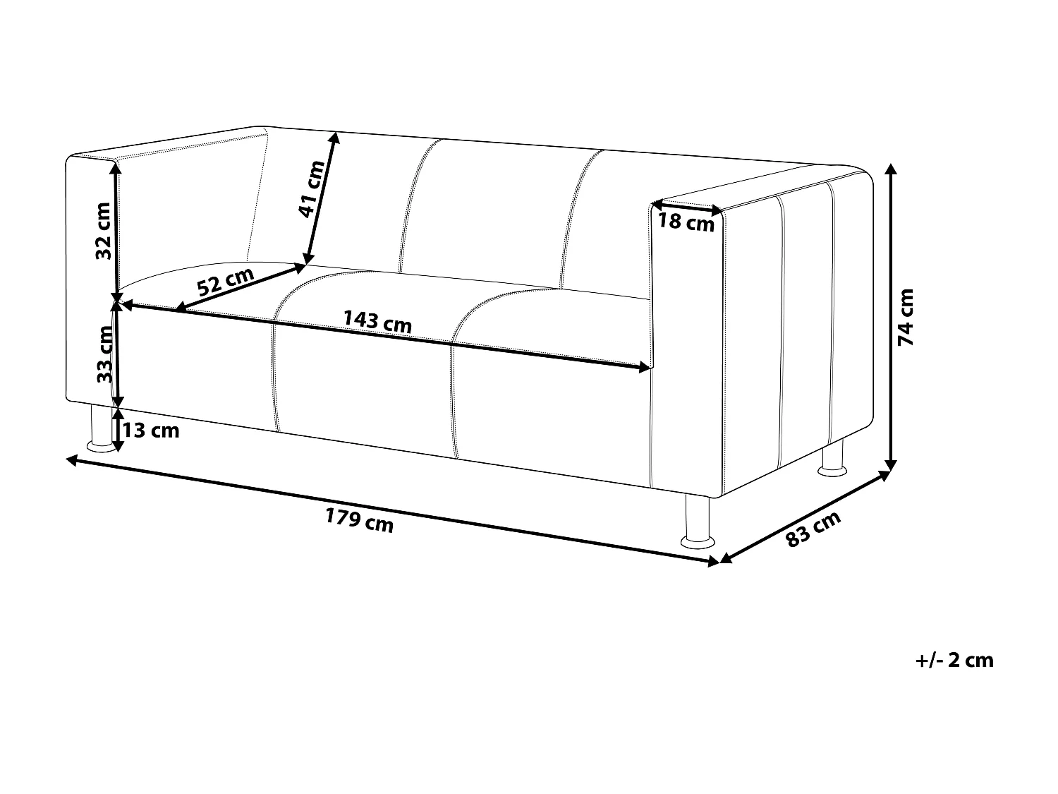 3-Sitzer Sofa Chenille Stoff grün minimalistisch modern Floro