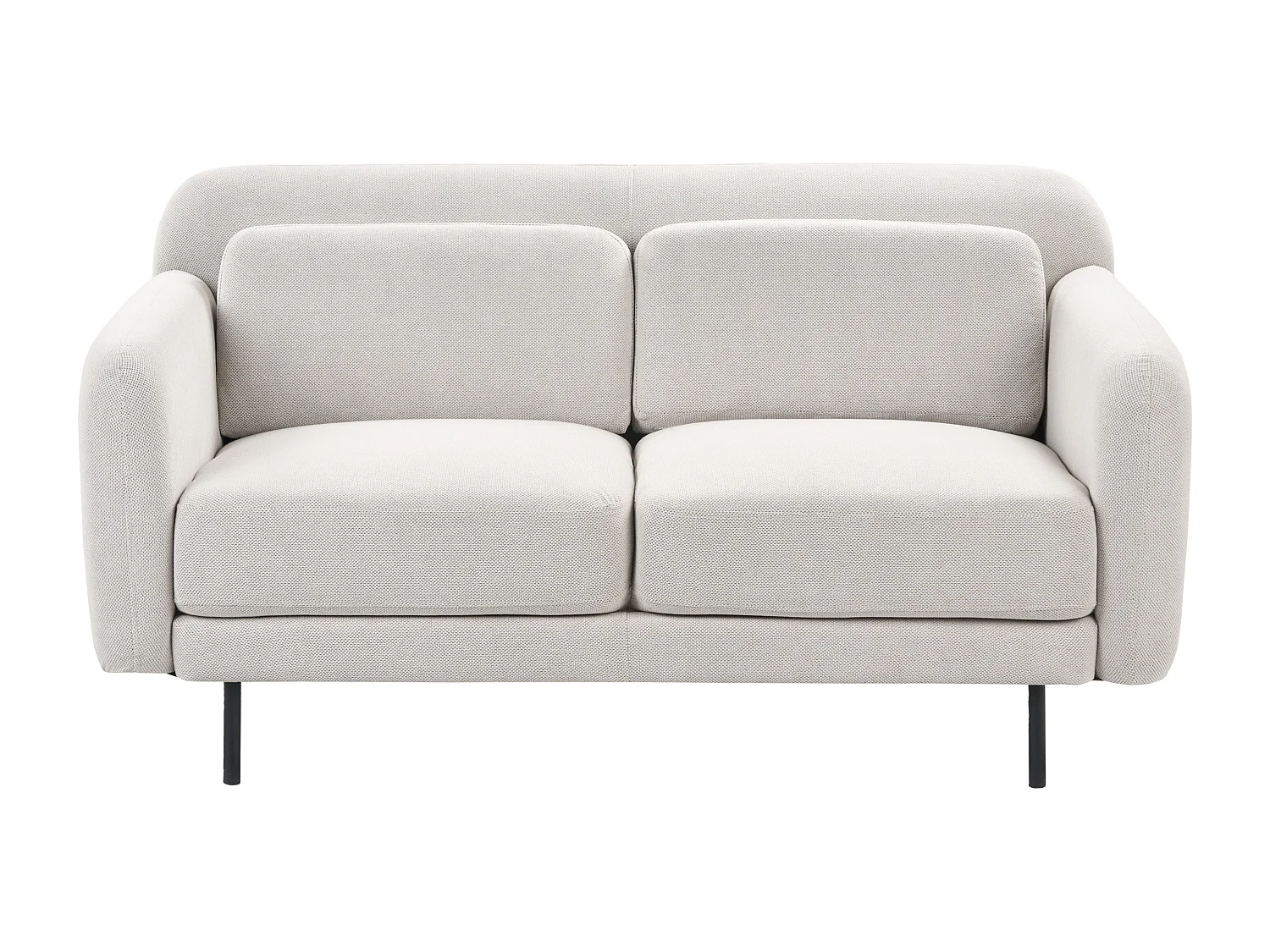 Divano LILAND Tessuto Bianco sporco 2 posti