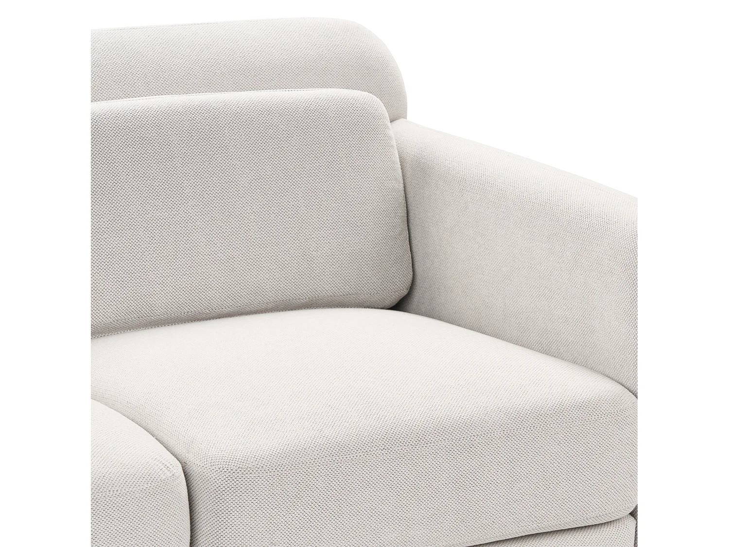 Canapé 2 places LILAND Tissu Blanc cassé