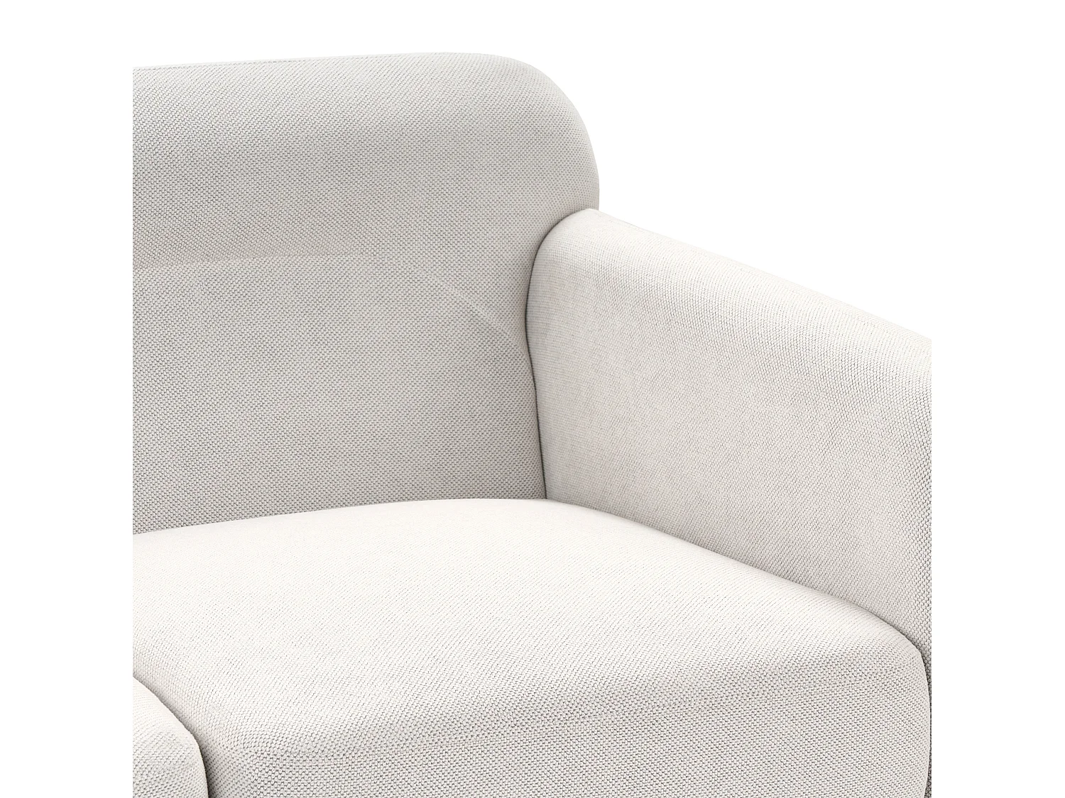 Canapé 2 places LILAND Tissu Blanc cassé