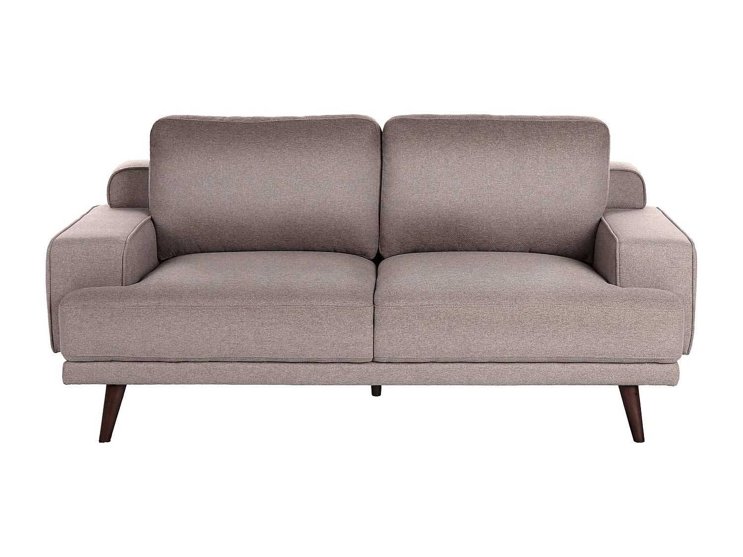 Canapé 2 places DALUM Tissu Marron