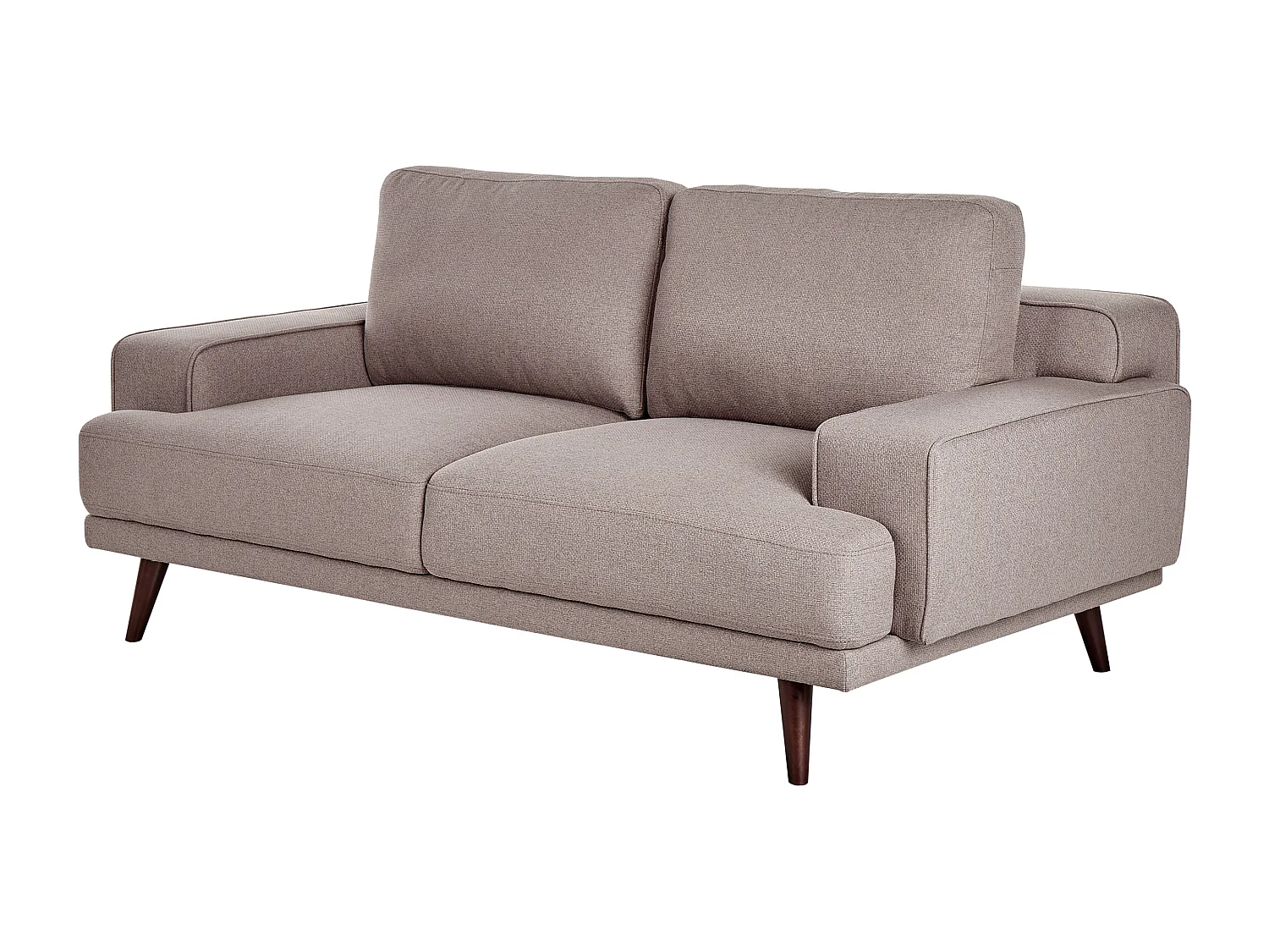 Canapé 2 places DALUM Tissu Marron