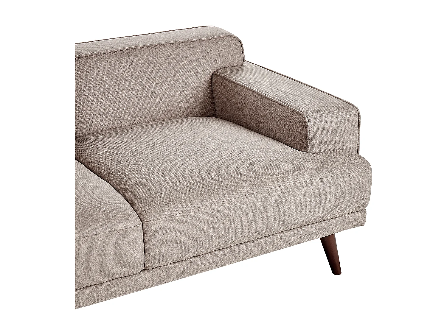 Canapé 2 places DALUM Tissu Marron