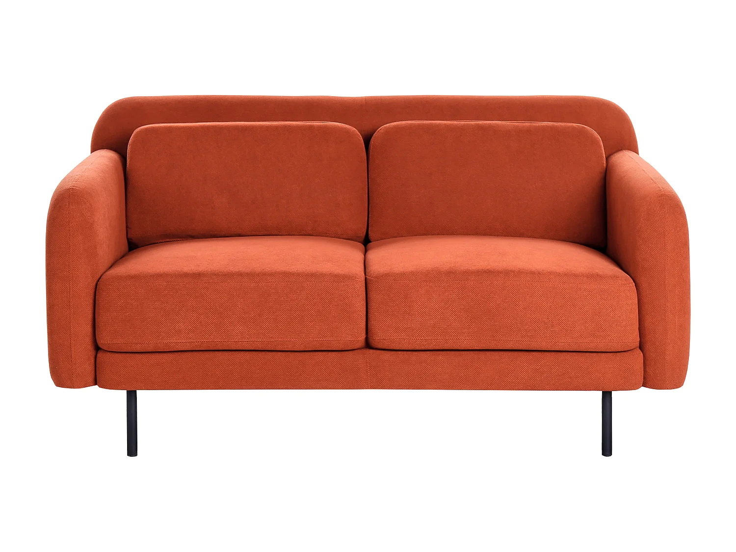 Sofa LILAND Stoff Orange 2-Sitzer