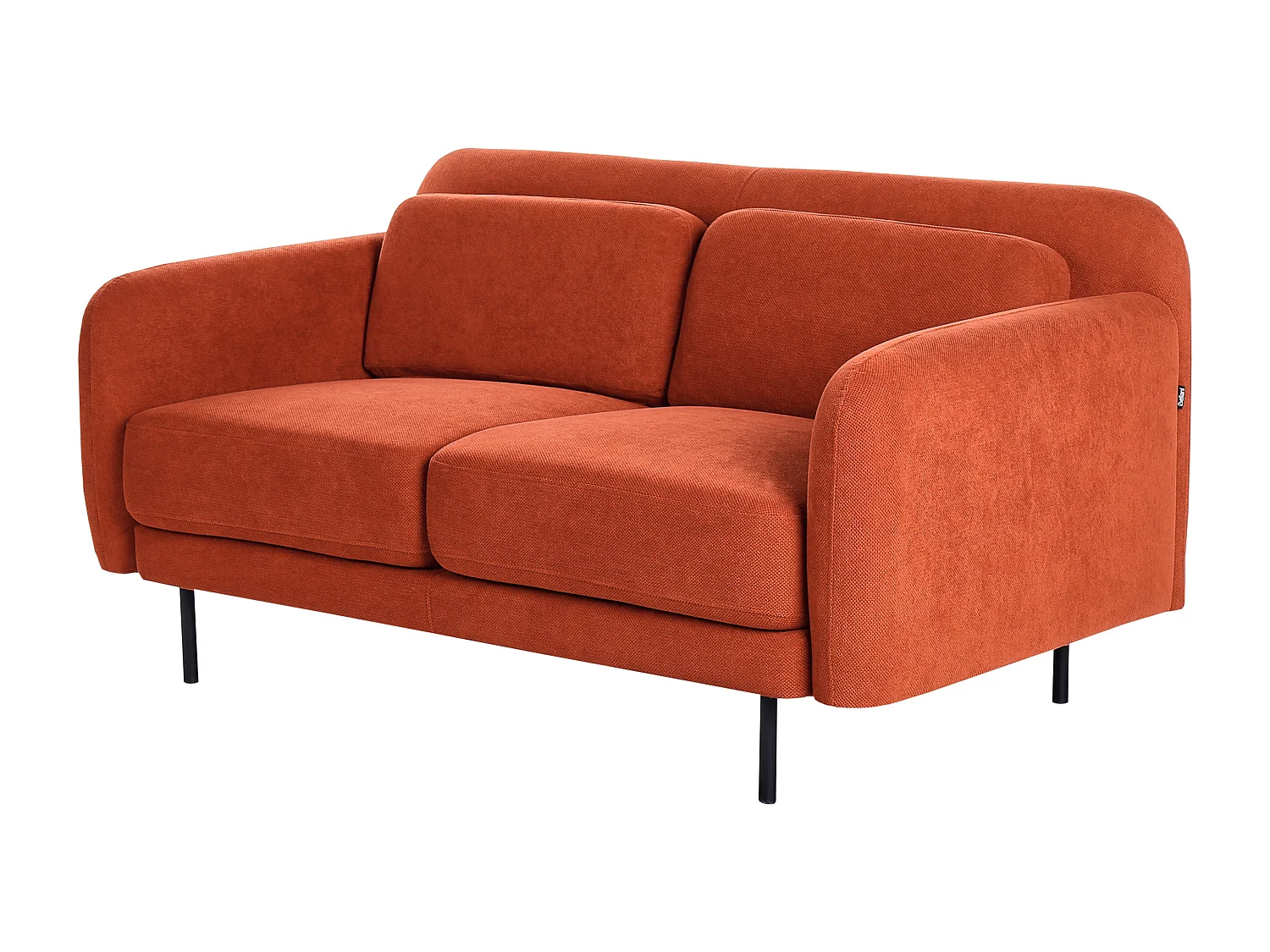Sofa LILAND Stoff Orange 2-Sitzer