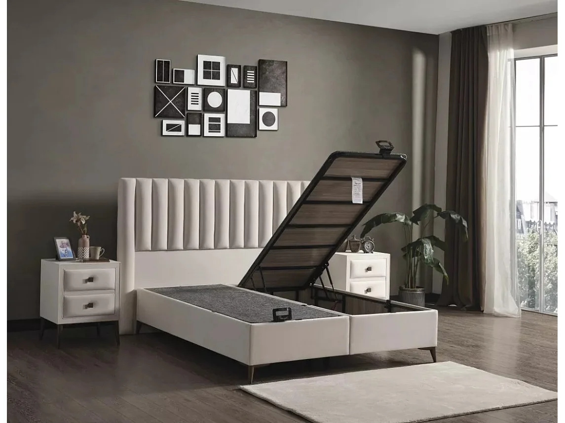 Letto Eclipse/160x200/Tessuto/Beige