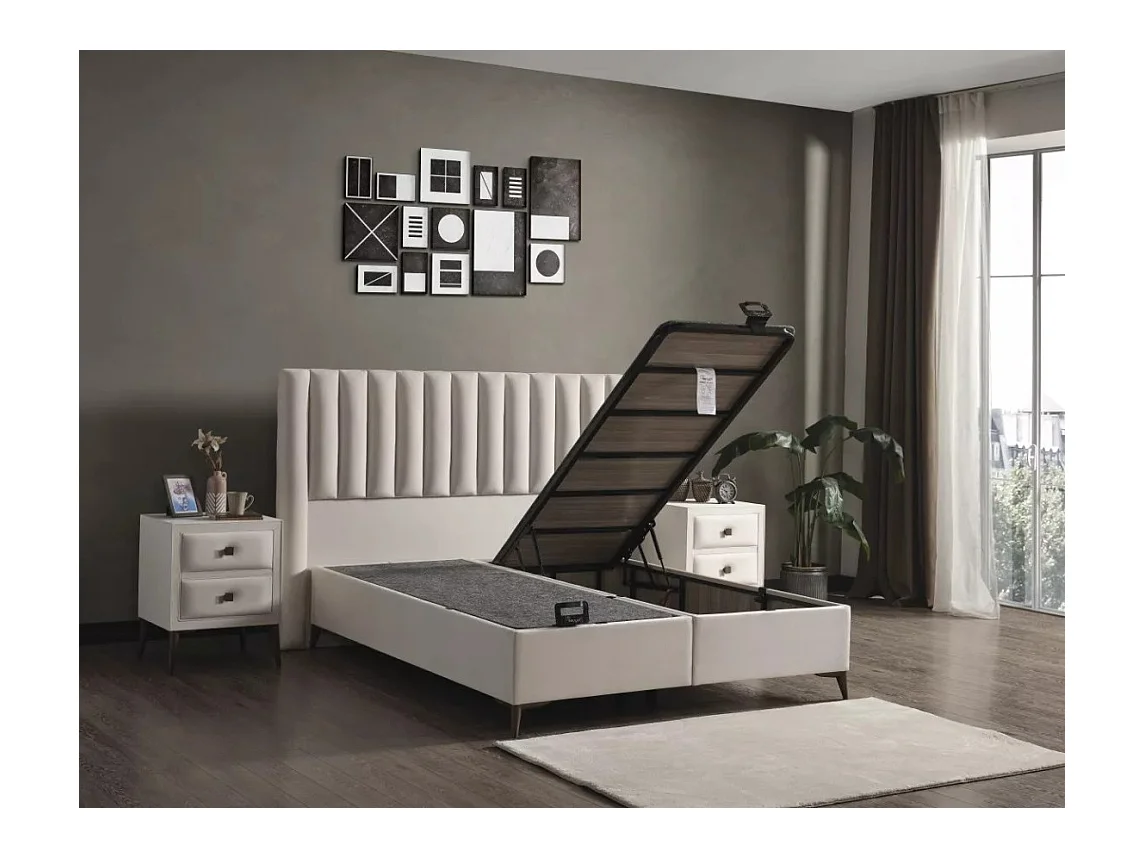 Letto Eclipse/160x200/Tessuto/Beige