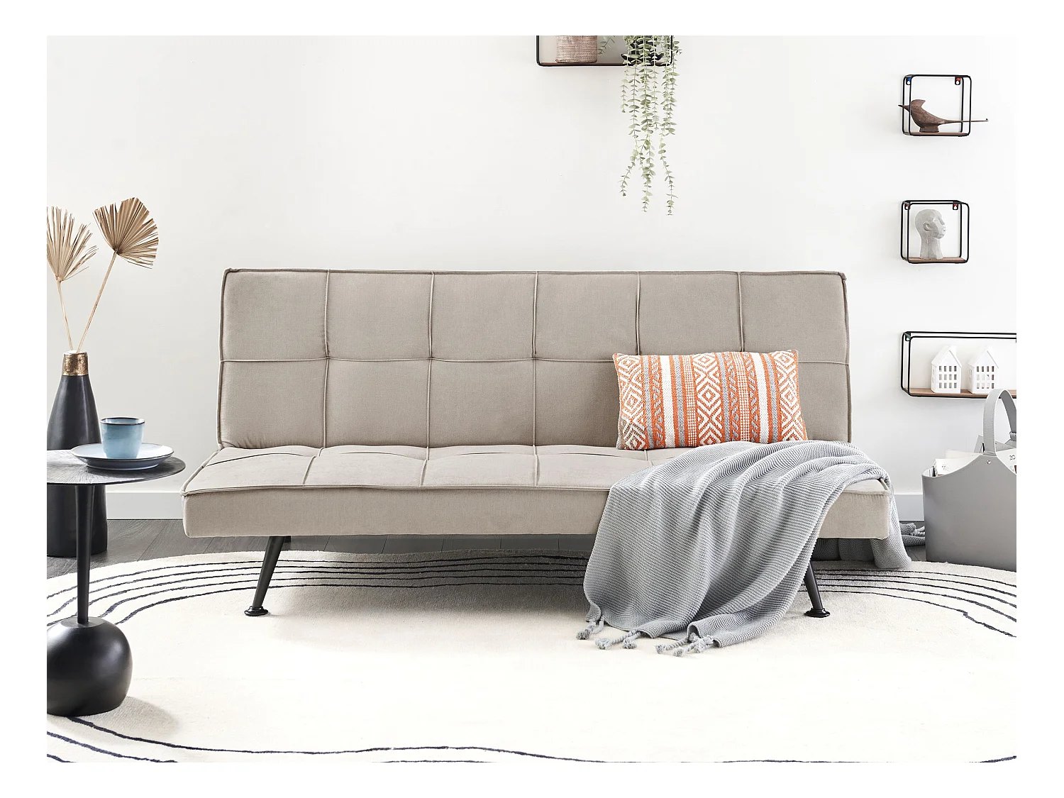 Canapé-lit 3 places HASLE Tissu Beige