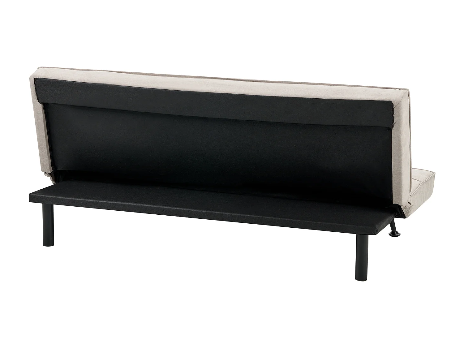 3-Sitzer Sofa mit Schlaffunktion Stoff beige Schlafsofa ohne Armlehnen Hasle