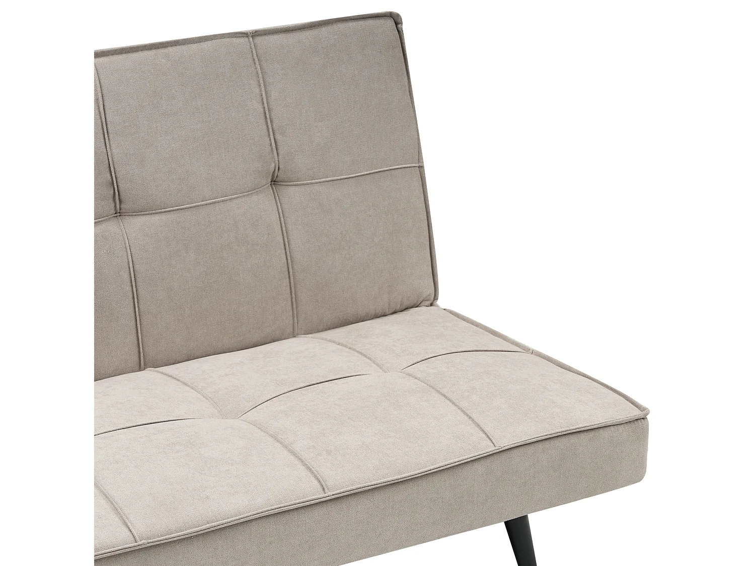 3-Sitzer Sofa mit Schlaffunktion Stoff beige Schlafsofa ohne Armlehnen Hasle