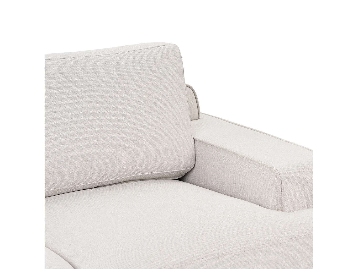 Sofá DALUM Tecido Creme claro 2 lugares