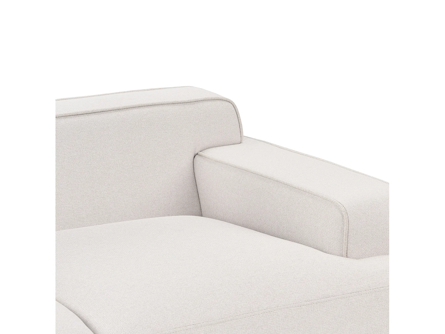 Sofá DALUM Tecido Creme claro 2 lugares