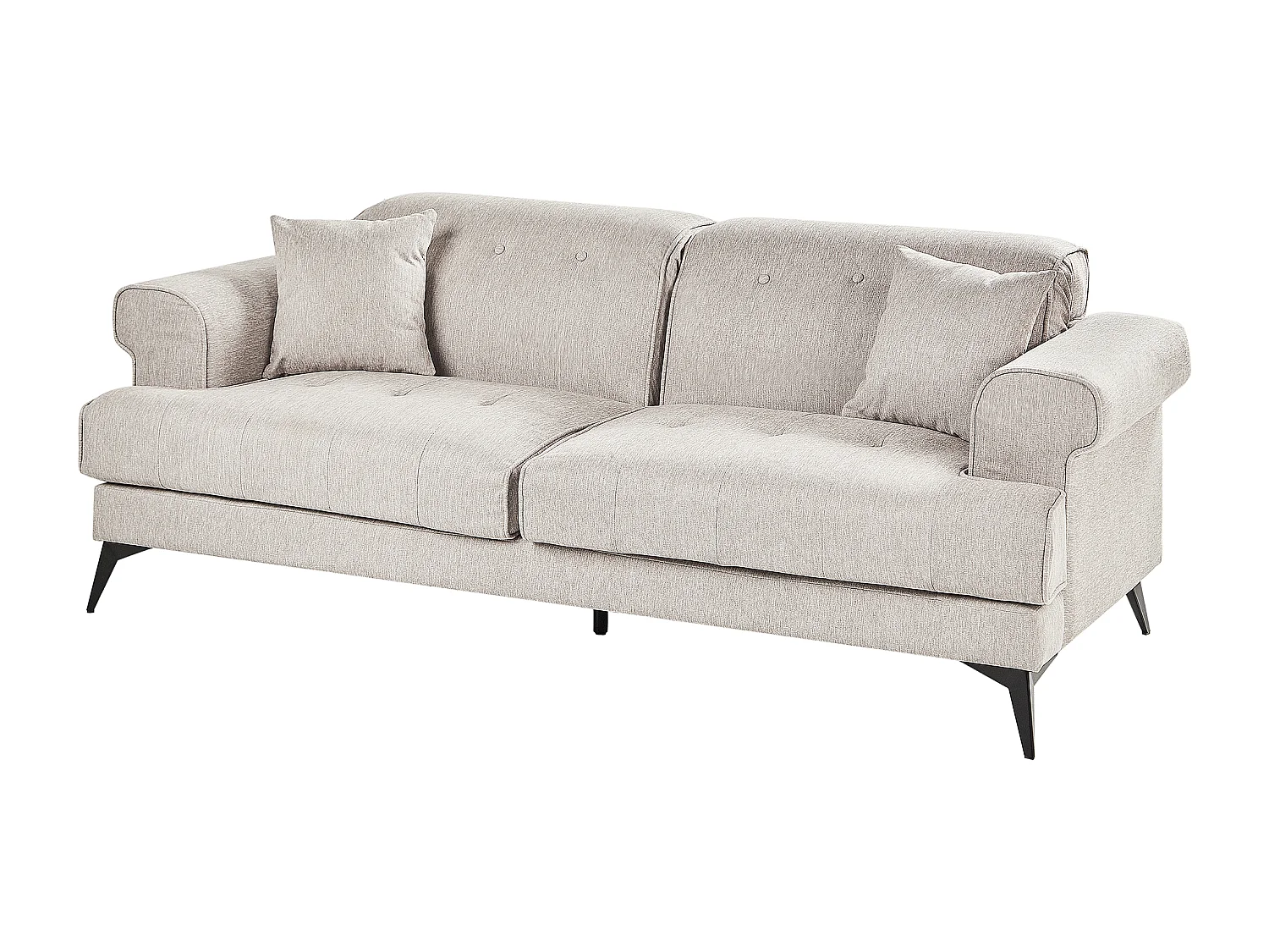 Canapé 3 places SKIVE Tissu Taupe