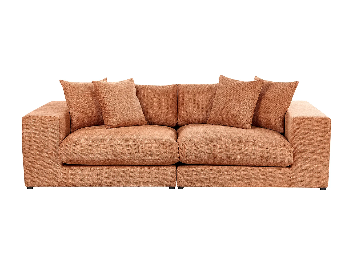 Divano GLORVIKA II Tessuto Arancione 3 posti