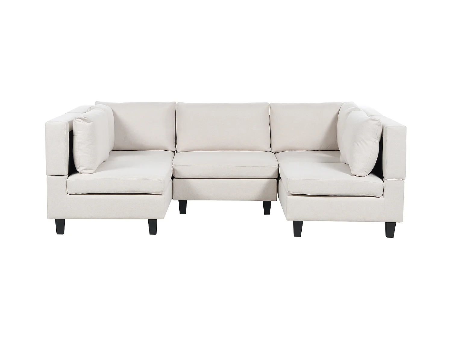 Canapé modulable en forme de U 5 places UNSTAD Tissu Beige clair