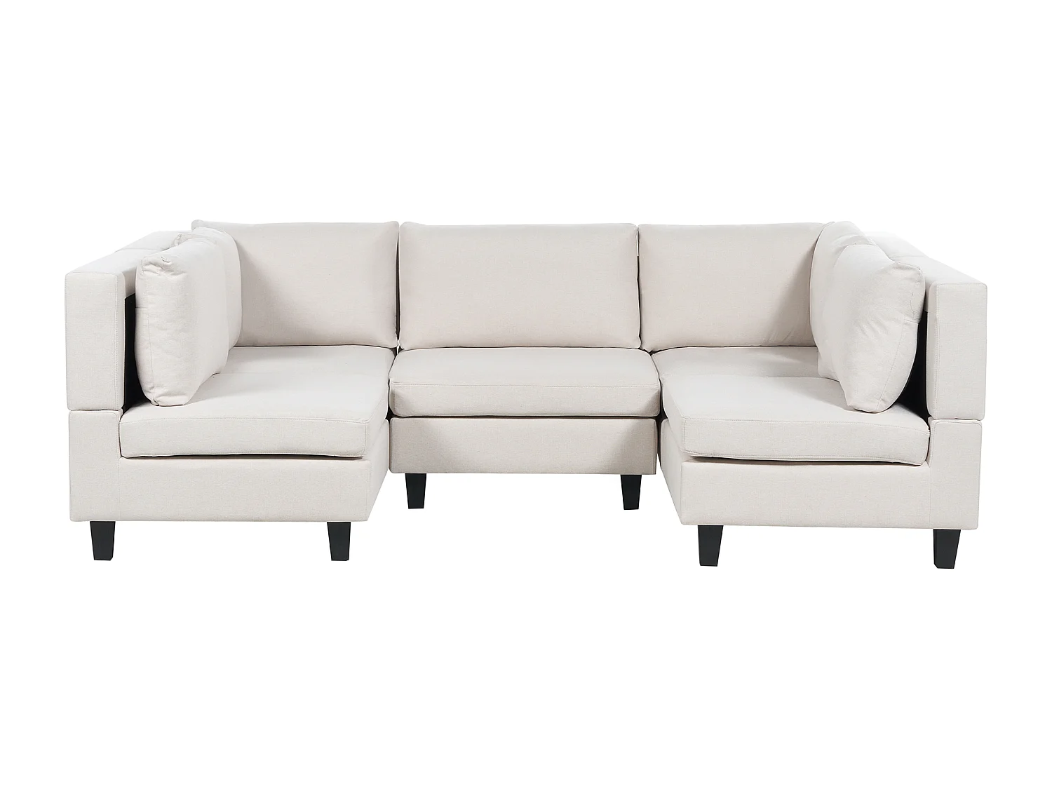 Sofá modular em forma de U UNSTAD Tecido Creme claro 5 lugares