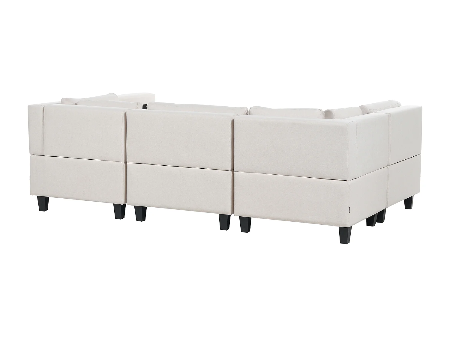 Sofá modular em forma de U UNSTAD Tecido Creme claro 5 lugares