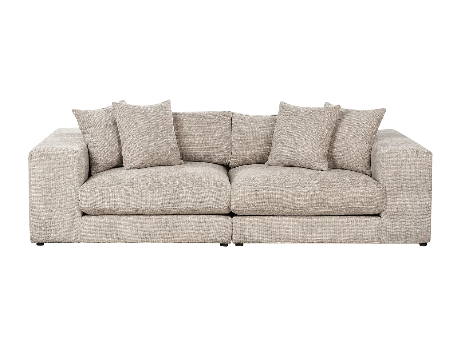 Canapé 3 places GLORVIKA II Tissu Taupe