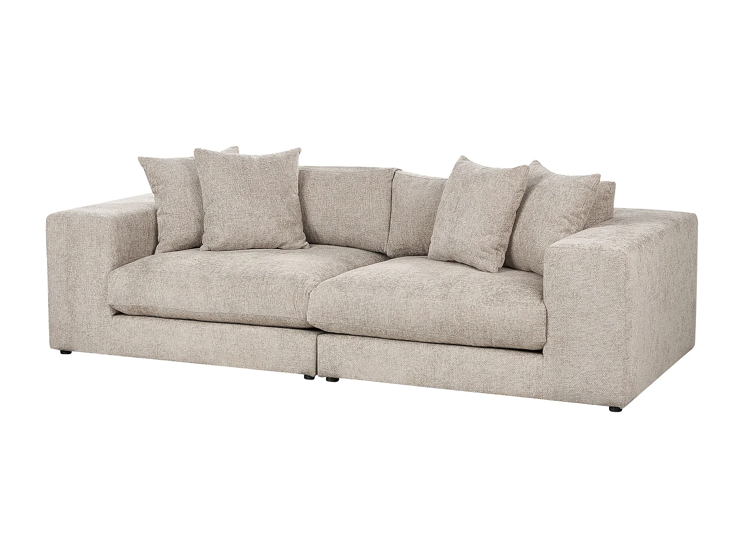 Canapé 3 places GLORVIKA II Tissu Taupe