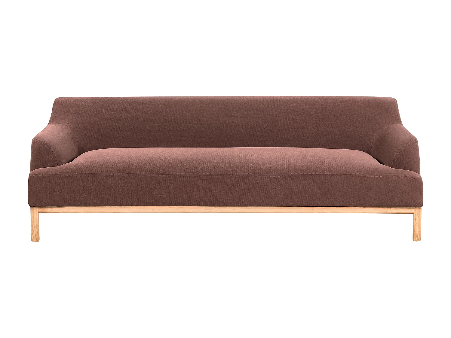 Sofa SOSJO Stoff Burgunderrot 3-Sitzer