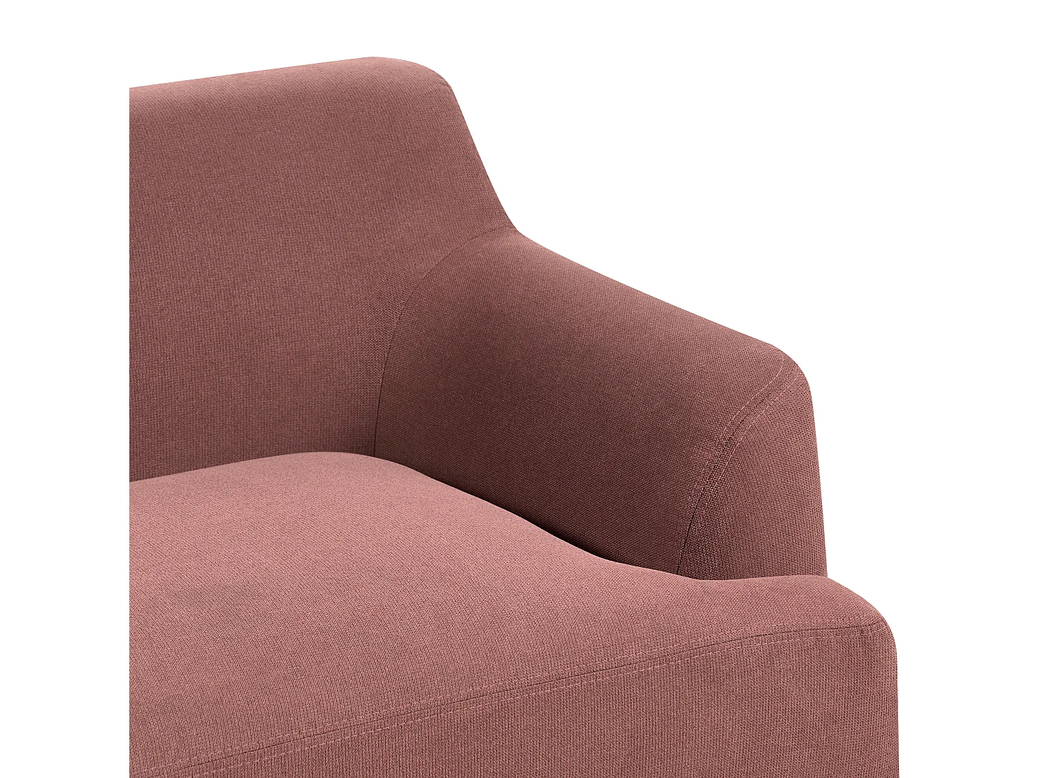 Sofa SOSJO Stoff Burgunderrot 3-Sitzer