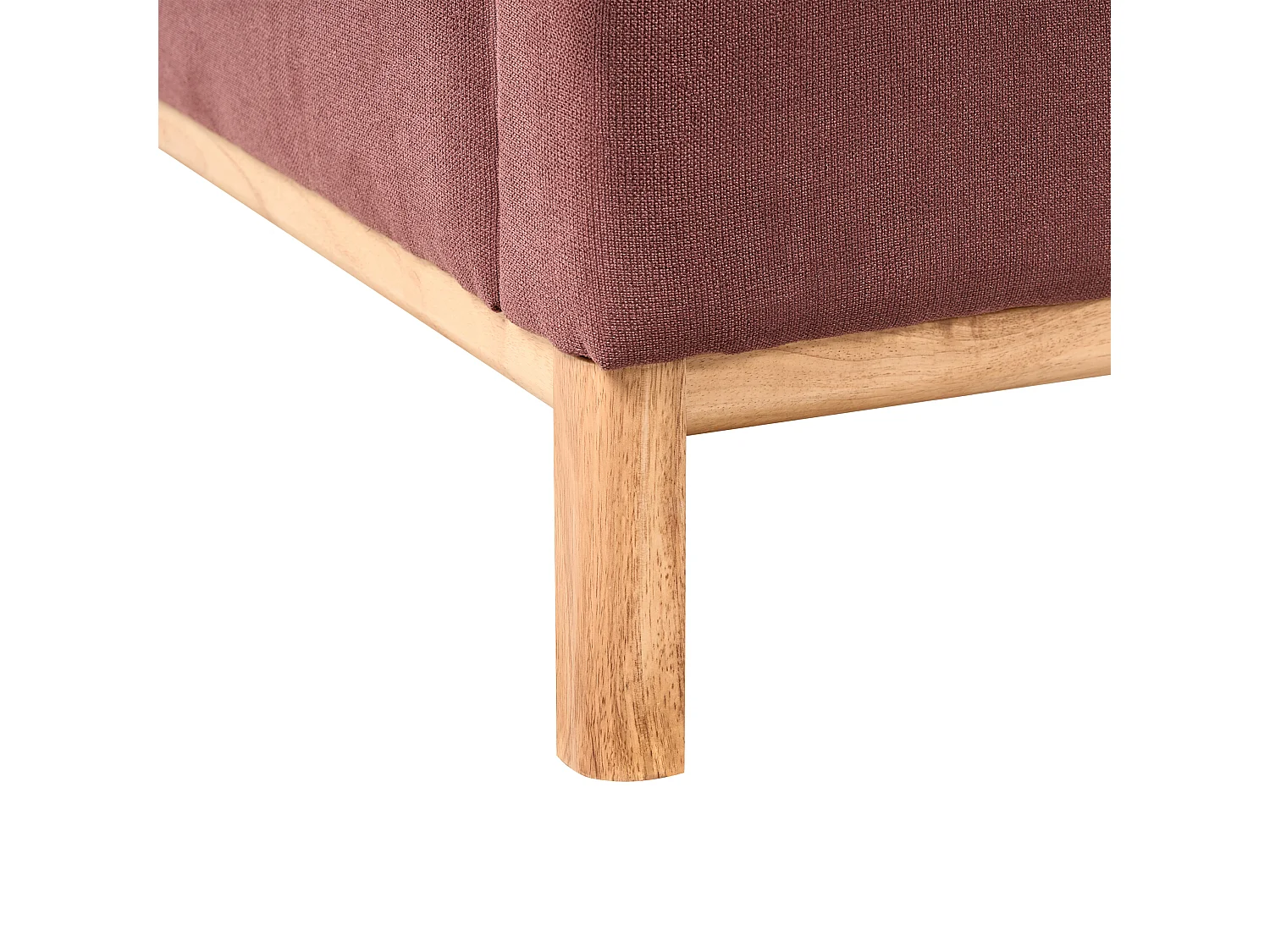 Sofa SOSJO Stoff Burgunderrot 3-Sitzer