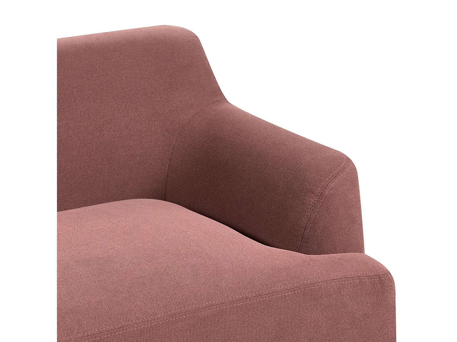 Sofa SOSJO Stoff Burgunderrot 3-Sitzer