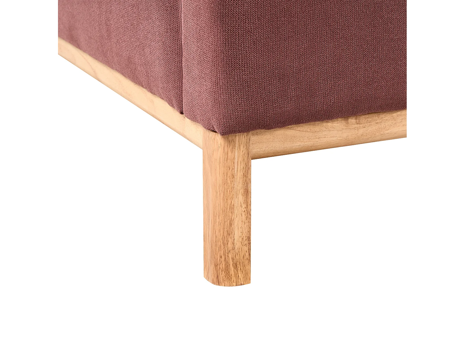 Sofa SOSJO Stoff Burgunderrot 3-Sitzer