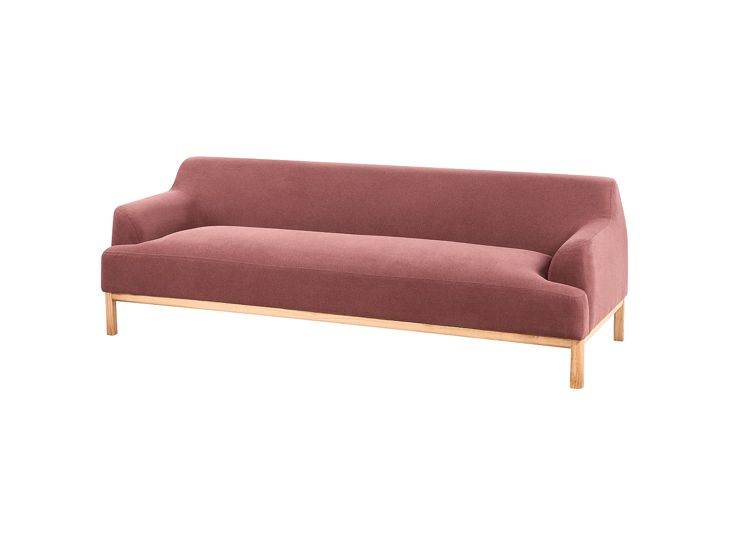 Canapé SOSJO Tissu Rouge Bordeaux 3 places