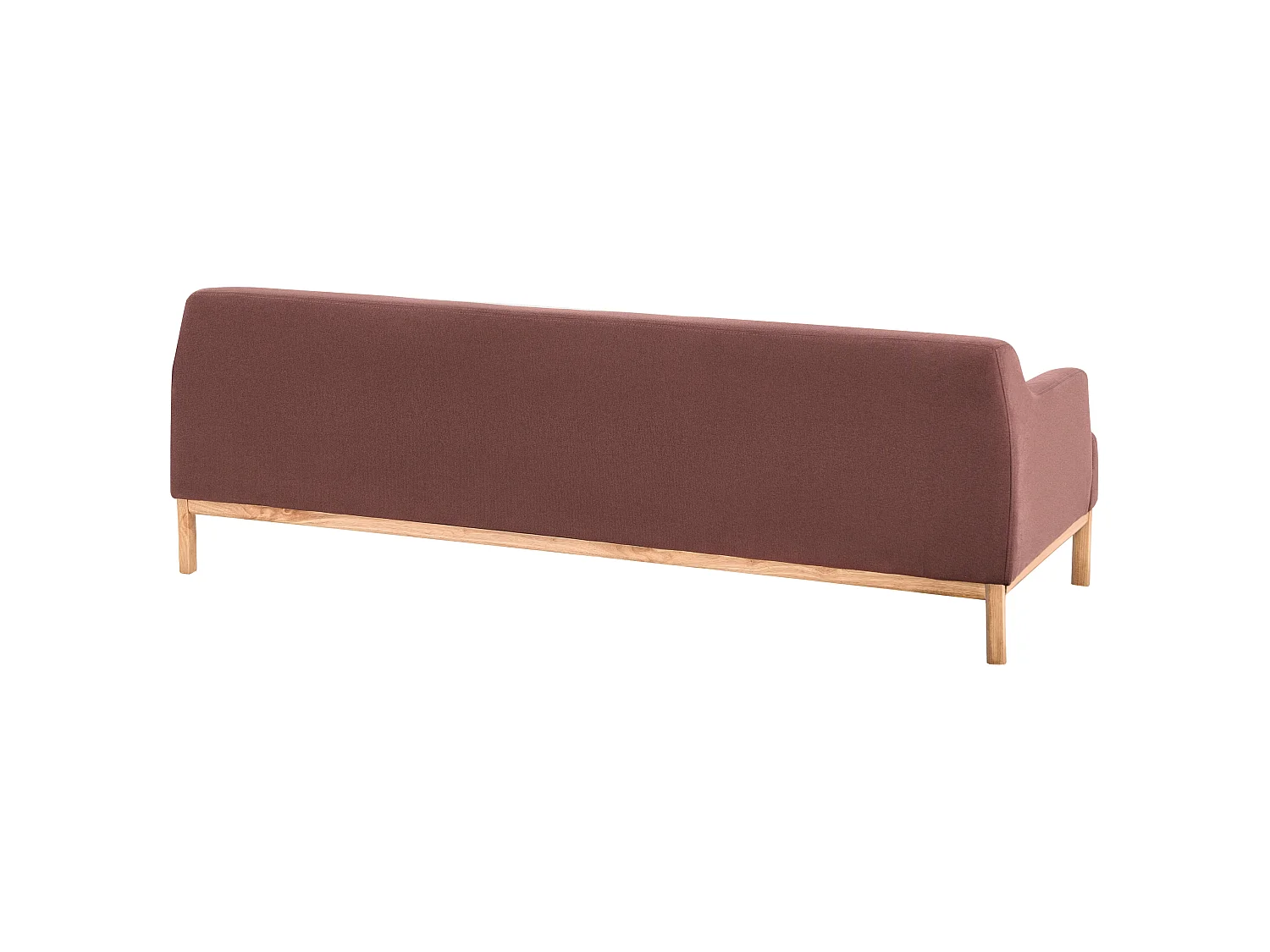 Sofa SOSJO Stoff Burgunderrot 3-Sitzer