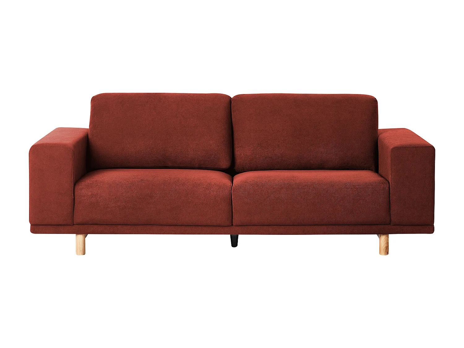 Canapé 3 places NIVALA Tissu Rouge