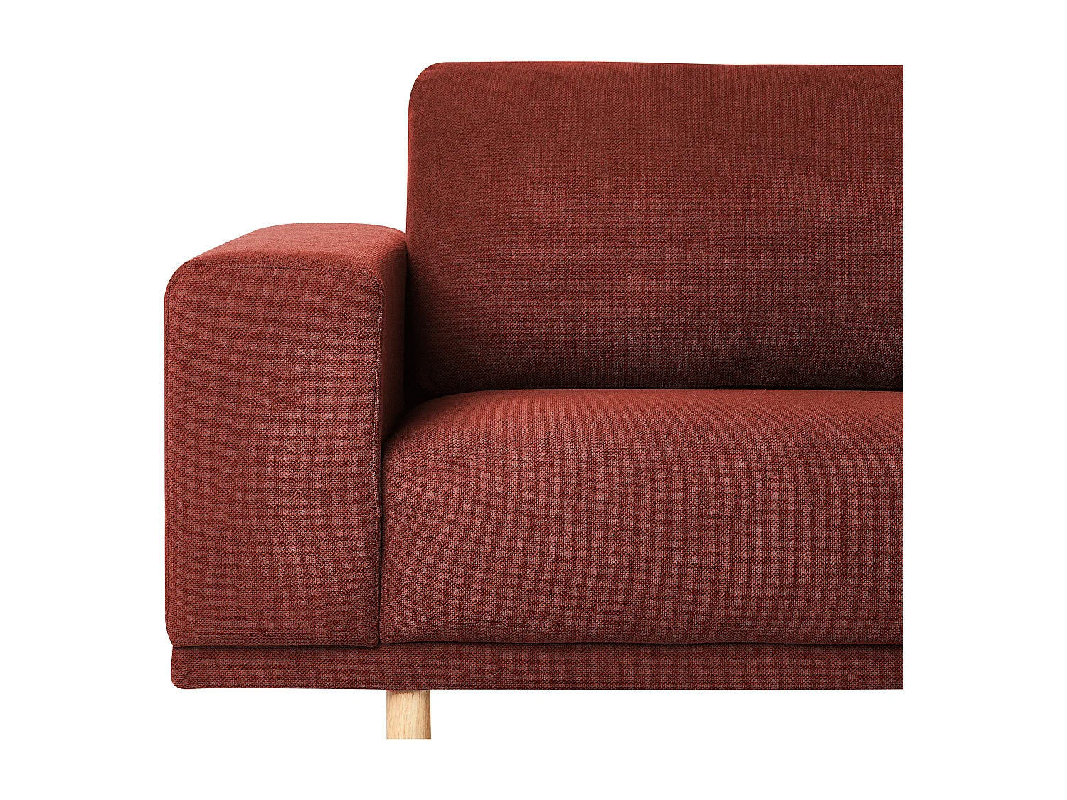 Canapé 3 places NIVALA Tissu Rouge