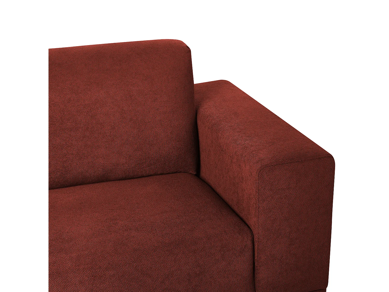 Canapé 3 places NIVALA Tissu Rouge