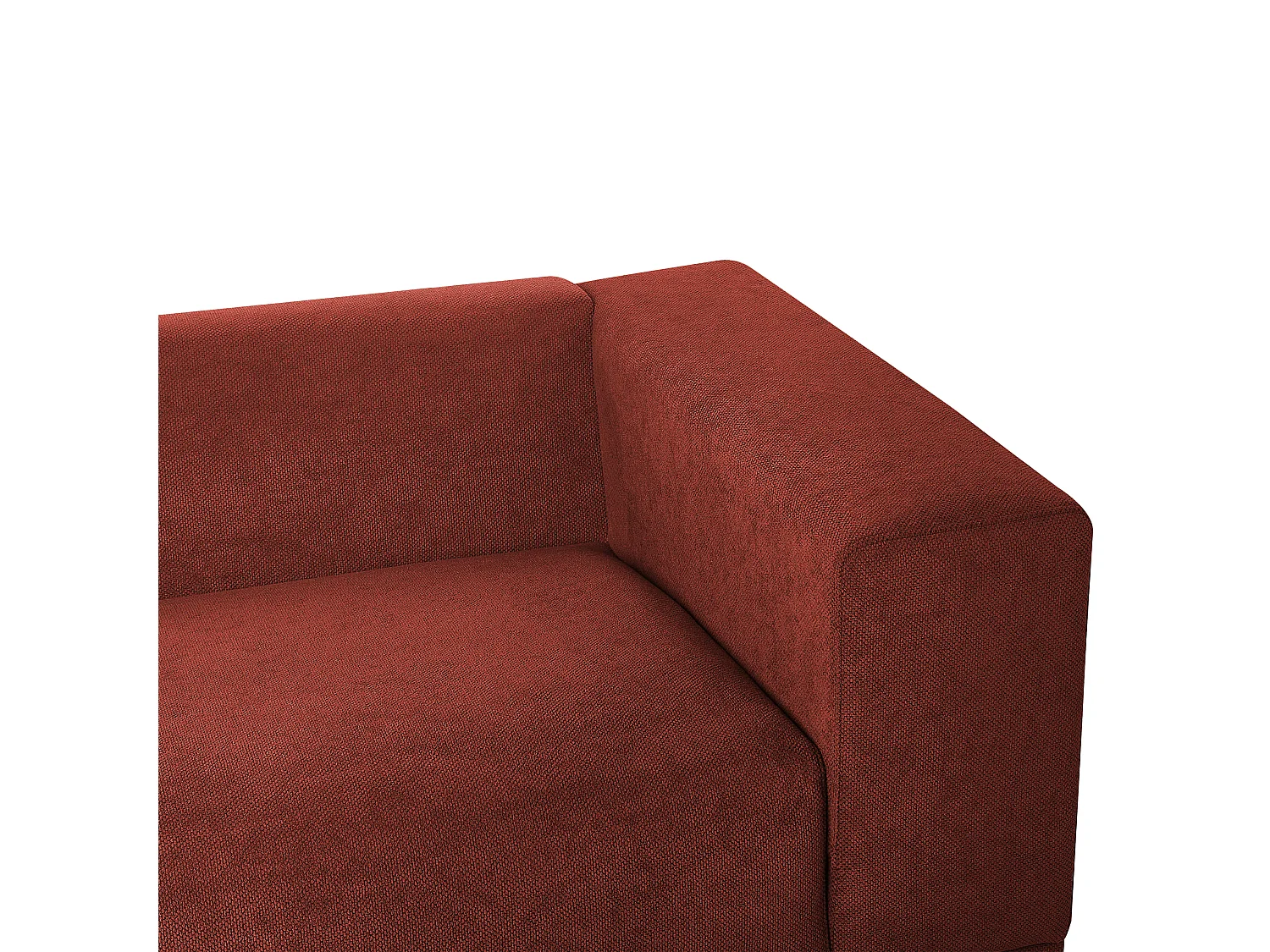 Canapé 3 places NIVALA Tissu Rouge