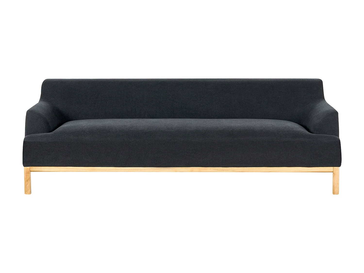 Sofa SOSJO Stoff Schwarz 3-Sitzer