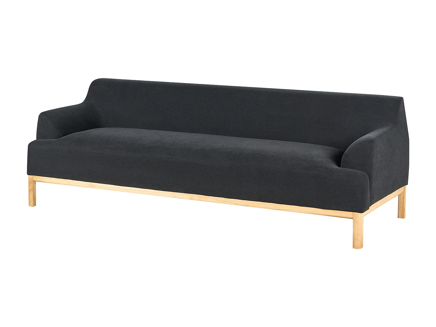 Sofa SOSJO Stoff Schwarz 3-Sitzer