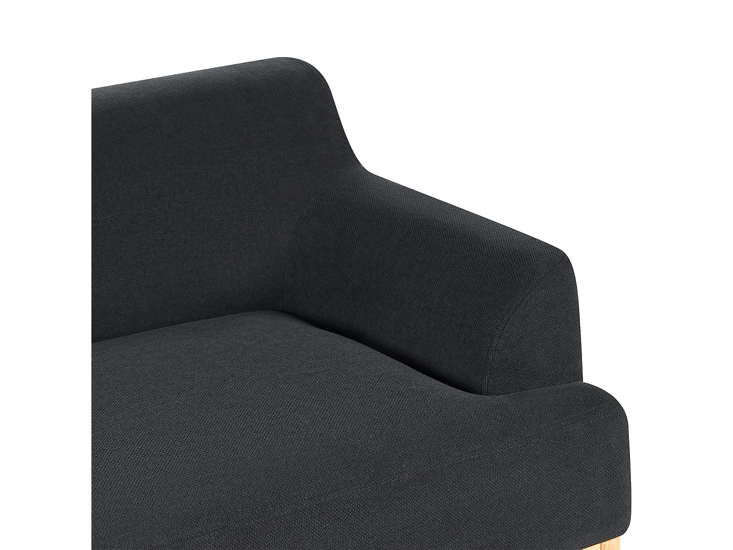 Sofa SOSJO Stoff Schwarz 3-Sitzer