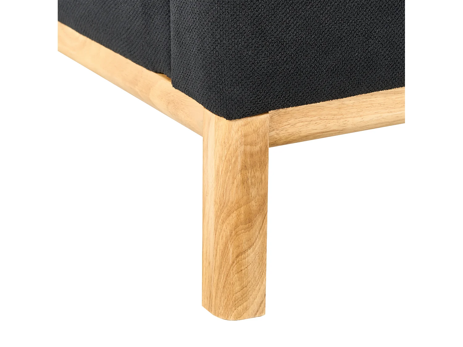 Sofa SOSJO Stoff Schwarz 3-Sitzer